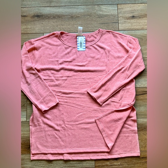 Mauve Side Slit Long Sleeve Top XL - Picture 1 of 3